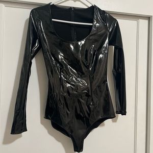 Latex PVC gothic bodysuit
